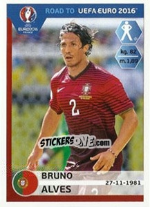 Sticker Bruno Alves - Road to UEFA Euro 2016 n. 228 - Panini