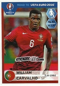 Sticker William Carvalho - Road to UEFA Euro 2016 n. 233 - Panini
