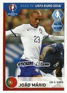 Cromo Joao Mario - Road to UEFA Euro 2016 - Panini