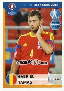 Figurina Gabriel Tamas - Road to UEFA Euro 2016 - Panini