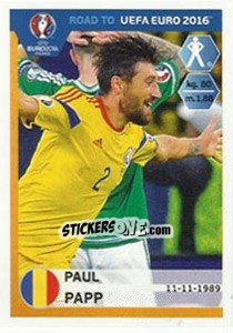 Figurina Paul Papp - Road to UEFA Euro 2016 - Panini