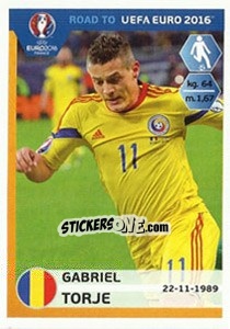 Figurina Gabriel Torje - Road to UEFA Euro 2016 - Panini