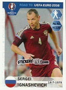 Cromo Sergei Ignashevich - Road to UEFA Euro 2016 - Panini