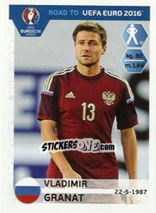 Cromo Vladimir Granat - Road to UEFA Euro 2016 - Panini