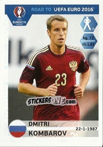 Sticker Dmitri Kombarov - Road to UEFA Euro 2016 - Panini