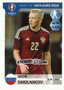 Sticker Igor Smolnikov - Road to UEFA Euro 2016 n. 262 - Panini
