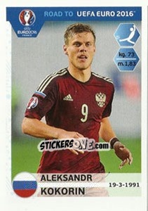 Sticker Aleksandr Kokorin - Road to UEFA Euro 2016 n. 270 - Panini