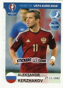 Cromo Aleksandr Kerzhakov - Road to UEFA Euro 2016 - Panini