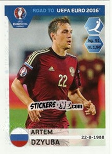 Sticker Artem Dzyuba - Road to UEFA Euro 2016 n. 272 - Panini