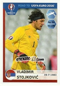 Sticker Vladimir Stojkovic - Road to UEFA Euro 2016 n. 273 - Panini