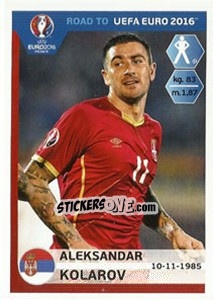 Sticker Aleksandar Kolarov - Road to UEFA Euro 2016 n. 277 - Panini
