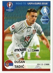 Sticker Dusan Tadic - Road to UEFA Euro 2016 - Panini