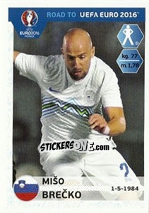 Sticker Miso Brecko - Road to UEFA Euro 2016 n. 291 - Panini