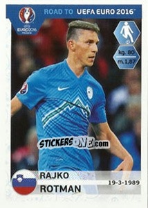 Sticker Rajko Rotman - Road to UEFA Euro 2016 - Panini