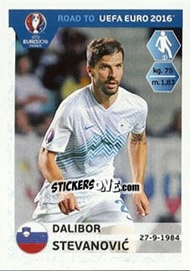 Cromo Dalibor Stevanovic - Road to UEFA Euro 2016 - Panini