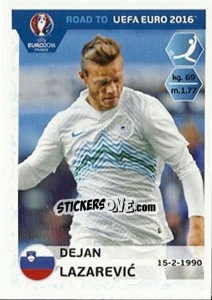 Sticker Dejan Lazarevic - Road to UEFA Euro 2016 n. 302 - Panini