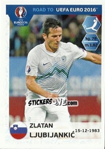 Sticker Zlatan Ljubijankic - Road to UEFA Euro 2016 - Panini