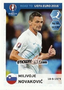 Sticker Milivoje Novakovic - Road to UEFA Euro 2016 - Panini