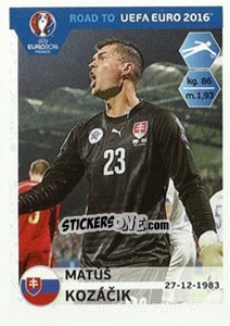 Sticker Matus Kozacik - Road to UEFA Euro 2016 - Panini