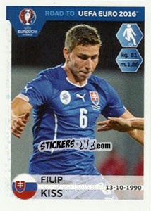 Sticker Filip Kiss - Road to UEFA Euro 2016 - Panini