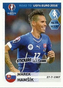 Cromo Marek Hamsik - Road to UEFA Euro 2016 n. 315 - Panini