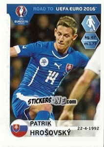 Cromo Patrik Hrosovsky - Road to UEFA Euro 2016 - Panini