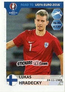 Sticker Lukas Hradecky - Road to UEFA Euro 2016 - Panini