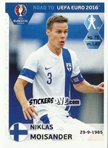 Sticker Niklas Moisander - Road to UEFA Euro 2016 n. 322 - Panini
