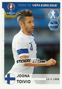 Sticker Joona Toivio - Road to UEFA Euro 2016 - Panini
