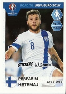Sticker Perparim Hetemaj - Road to UEFA Euro 2016 - Panini