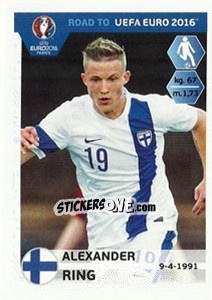 Sticker Alexander Ring - Road to UEFA Euro 2016 n. 330 - Panini