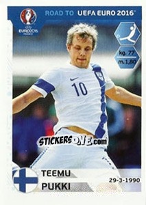 Sticker Teemu Pukki - Road to UEFA Euro 2016 - Panini