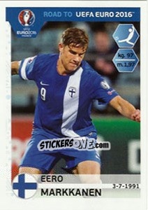 Sticker Eero Markkanen - Road to UEFA Euro 2016 n. 336 - Panini