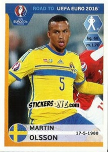 Sticker Martin Olsson - Road to UEFA Euro 2016 n. 342 - Panini