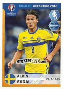 Figurina Albin Ekdal - Road to UEFA Euro 2016 - Panini