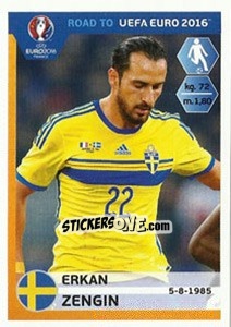 Sticker Erkan Zengin - Road to UEFA Euro 2016 n. 348 - Panini