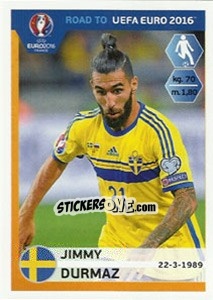 Sticker Jimmy Durmaz - Road to UEFA Euro 2016 - Panini