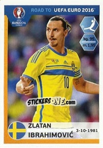 Sticker Zlatan Ibrahimovic - Road to UEFA Euro 2016 - Panini