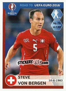 Cromo Steve von Bergen - Road to UEFA Euro 2016 - Panini