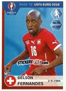 Sticker Gelson Fernandes - Road to UEFA Euro 2016 - Panini