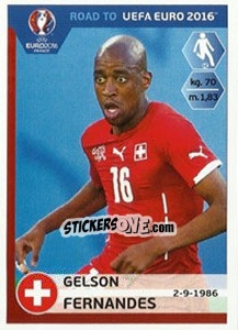 Sticker Gelson Fernandes - Road to UEFA Euro 2016 n. 359 - Panini
