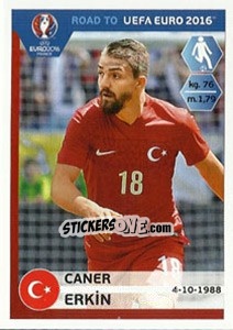 Cromo Caner Erkin - Road to UEFA Euro 2016 - Panini