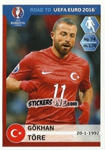 Sticker Gokhan Tore - Road to UEFA Euro 2016 n. 378 - Panini