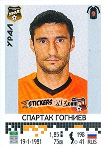 Sticker Спартак Гогниев - Russian Football Premier League 2014-2015 n. 299 - Panini