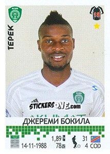 Sticker Джереми Бокила / Jeremy Bokila - Russian Football Premier League 2014-2015 - Panini