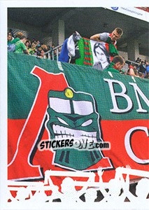Sticker Болельщики Локомотива - Russian Football Premier League 2014-2015 n. 23 - Panini