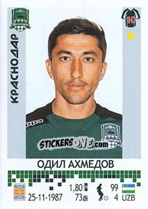 Sticker Одил Ахмедов - Russian Football Premier League 2014-2015 - Panini