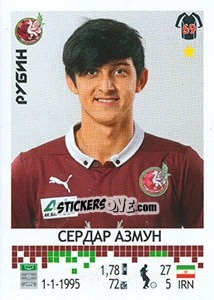 Sticker Сердар Азмун / Sardar Azmoun - Russian Football Premier League 2014-2015 - Panini