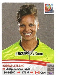 Sticker Karina LeBlanc - FIFA Women's World Cup Canada 2015 - Panini