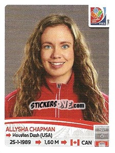 Sticker Allysha Chapman - FIFA Women's World Cup Canada 2015 n. 27 - Panini